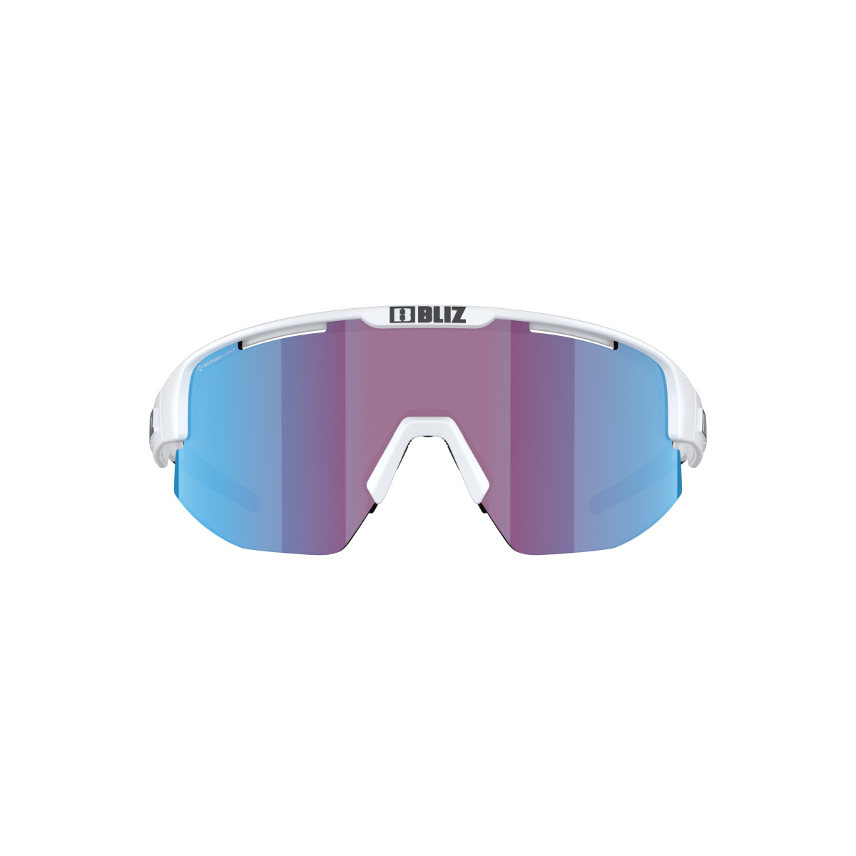 BLIZ Matrix Small saulesbrilles | Nano Optics - Nordic Light | Matte White - Rose Violet Blue