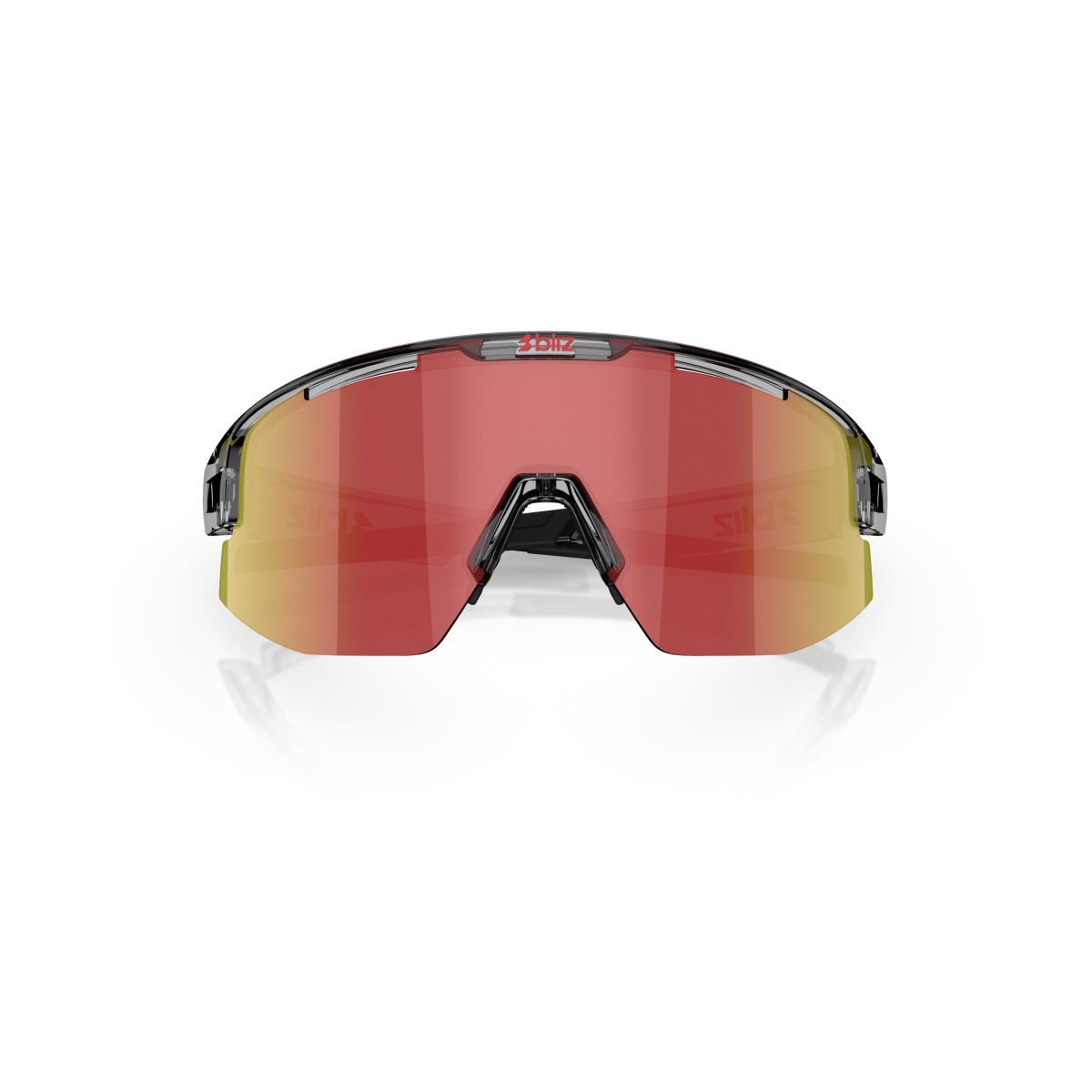 BLIZ Matrix akiniai | Transparent Dark Grey - Red