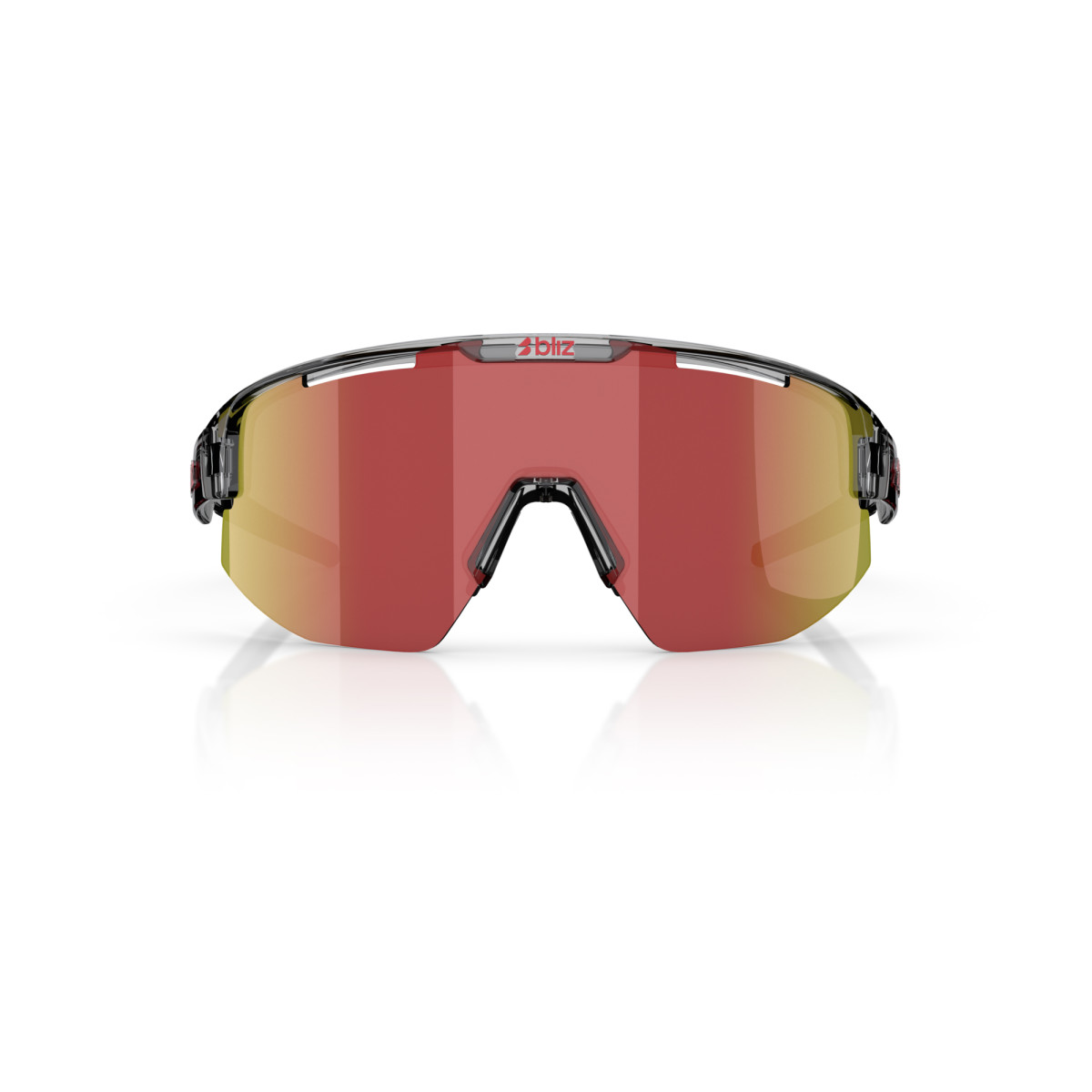 BLIZ Matrix akiniai | Transparent Dark Grey - Red