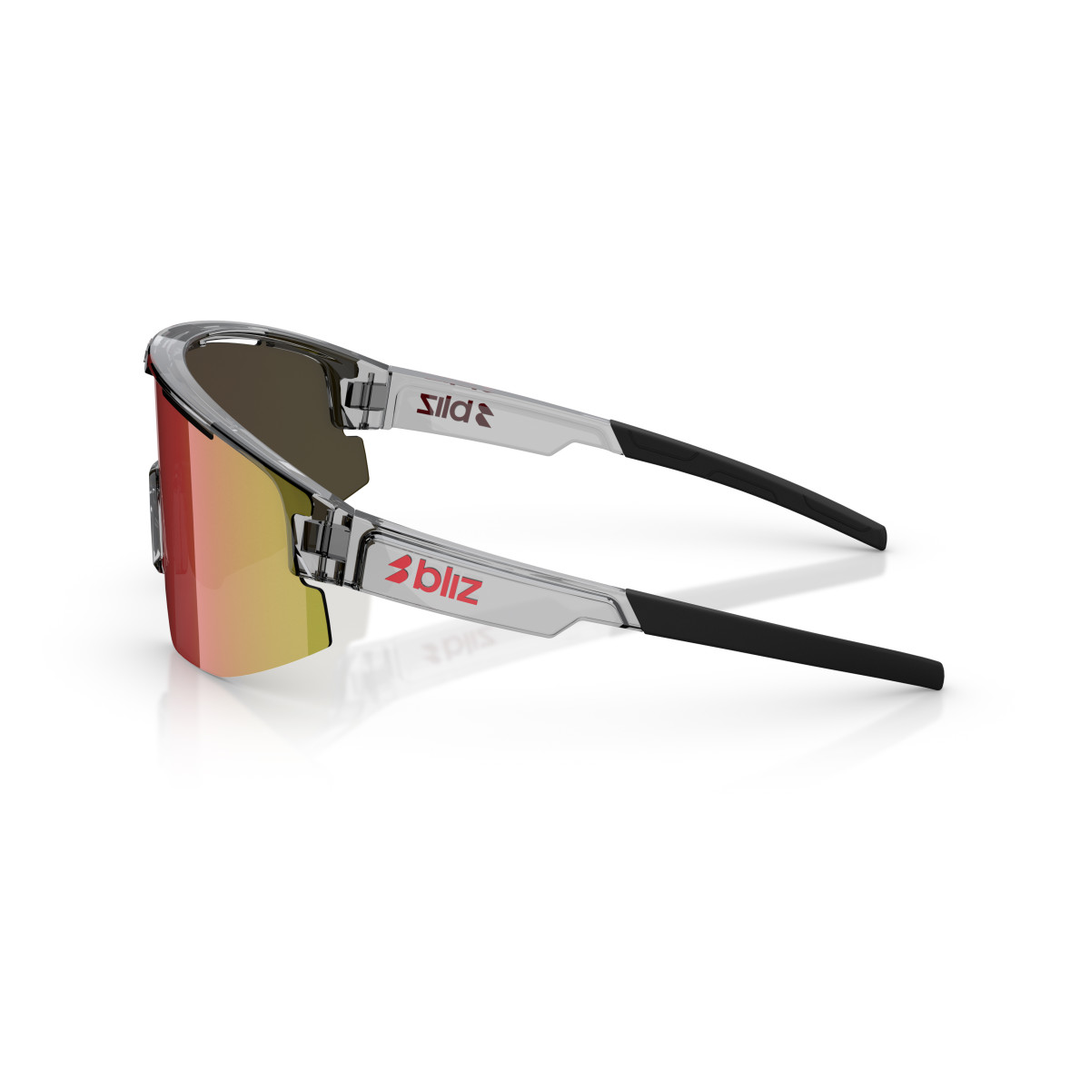 BLIZ Matrix akiniai | Transparent Dark Grey - Red