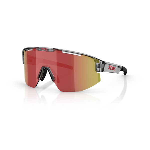 BLIZ Matrix saulesbrilles | Transparent Dark Grey - Red