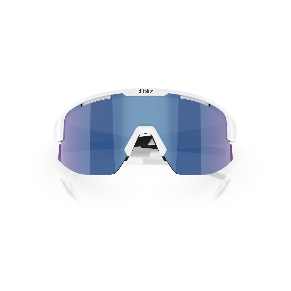 BLIZ Matrix Small Sunglasses | White - Smoke Blue