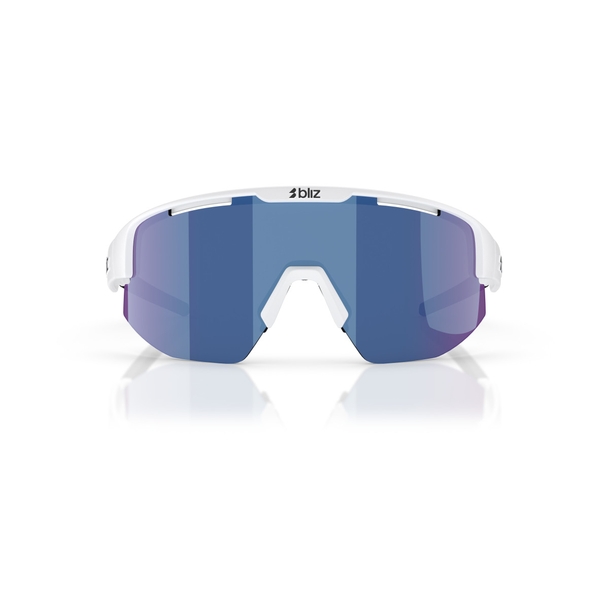 BLIZ Matrix Small Sunglasses | White - Smoke Blue