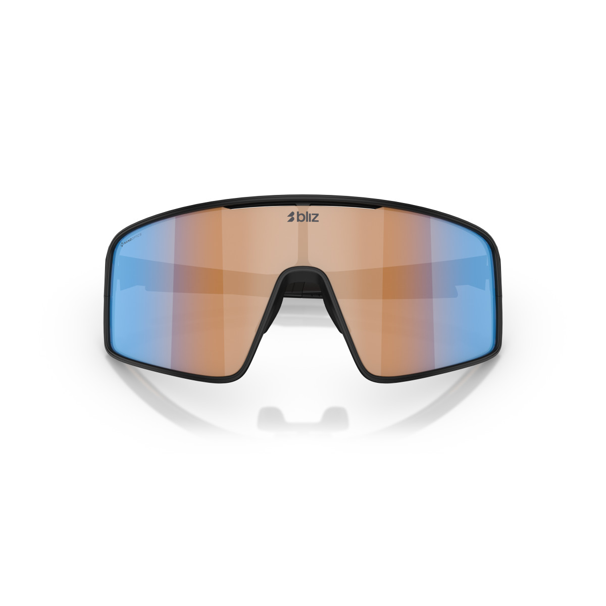 BLIZ P001 saulesbrilles | Nano Optics - Nordic Light | Matte Black - Coral Orange Blue