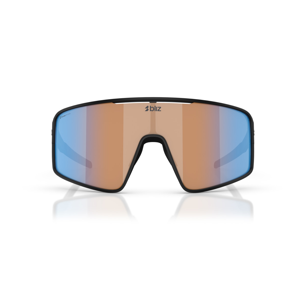BLIZ P001 saulesbrilles | Nano Optics - Nordic Light | Matte Black - Coral Orange Blue