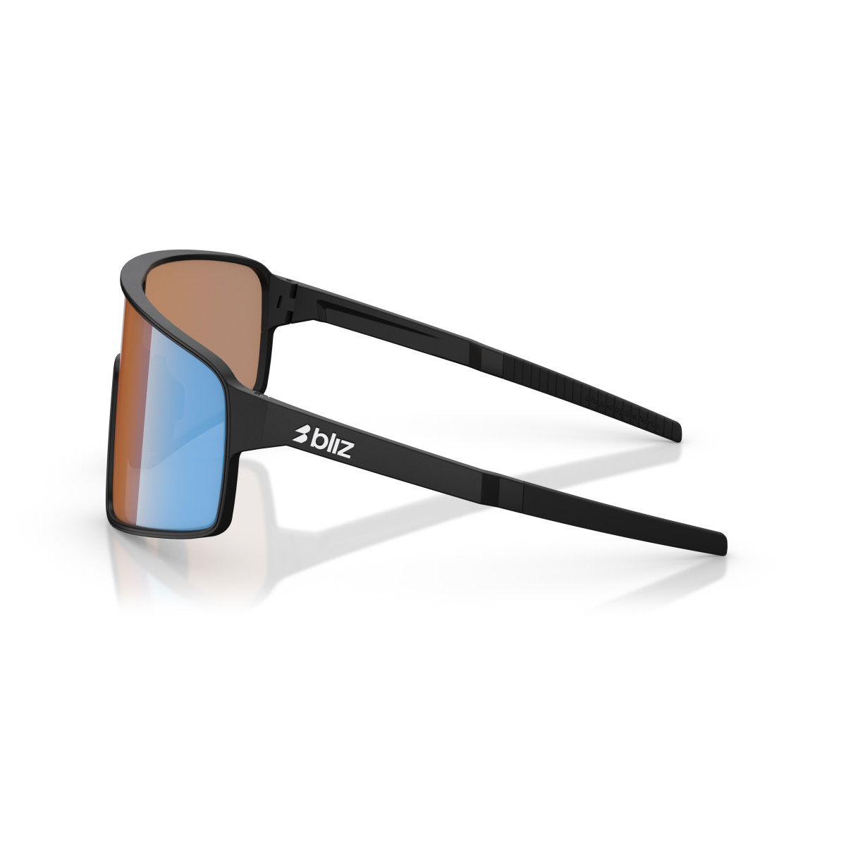 BLIZ P001 saulesbrilles | Nano Optics - Nordic Light | Matte Black - Coral Orange Blue