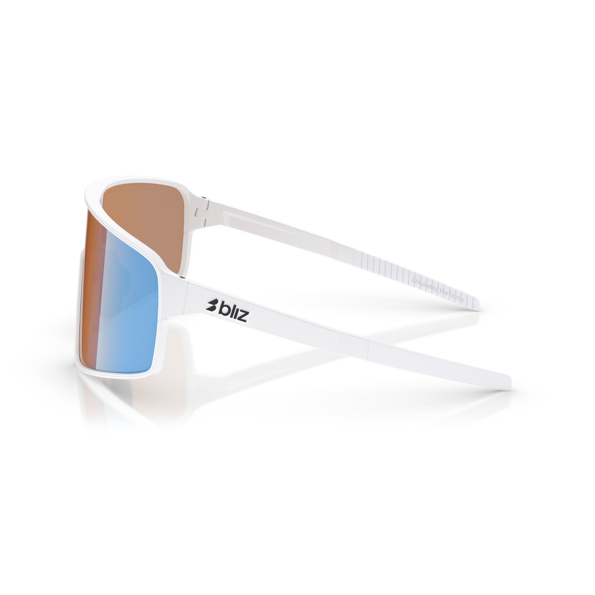 BLIZ P001 päikeseprillid | Nano Optics - Nordic Light | Matte White - Coral Orange Blue