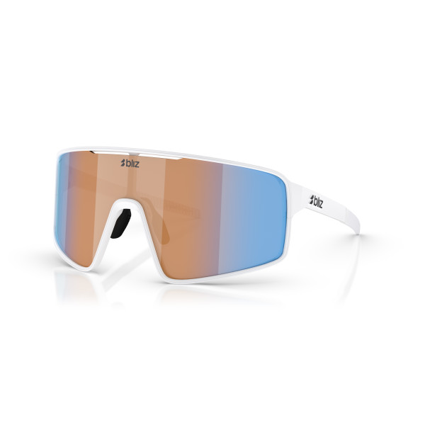 BLIZ P001 päikeseprillid | Nano Optics - Nordic Light | Matte White - Coral Orange Blue