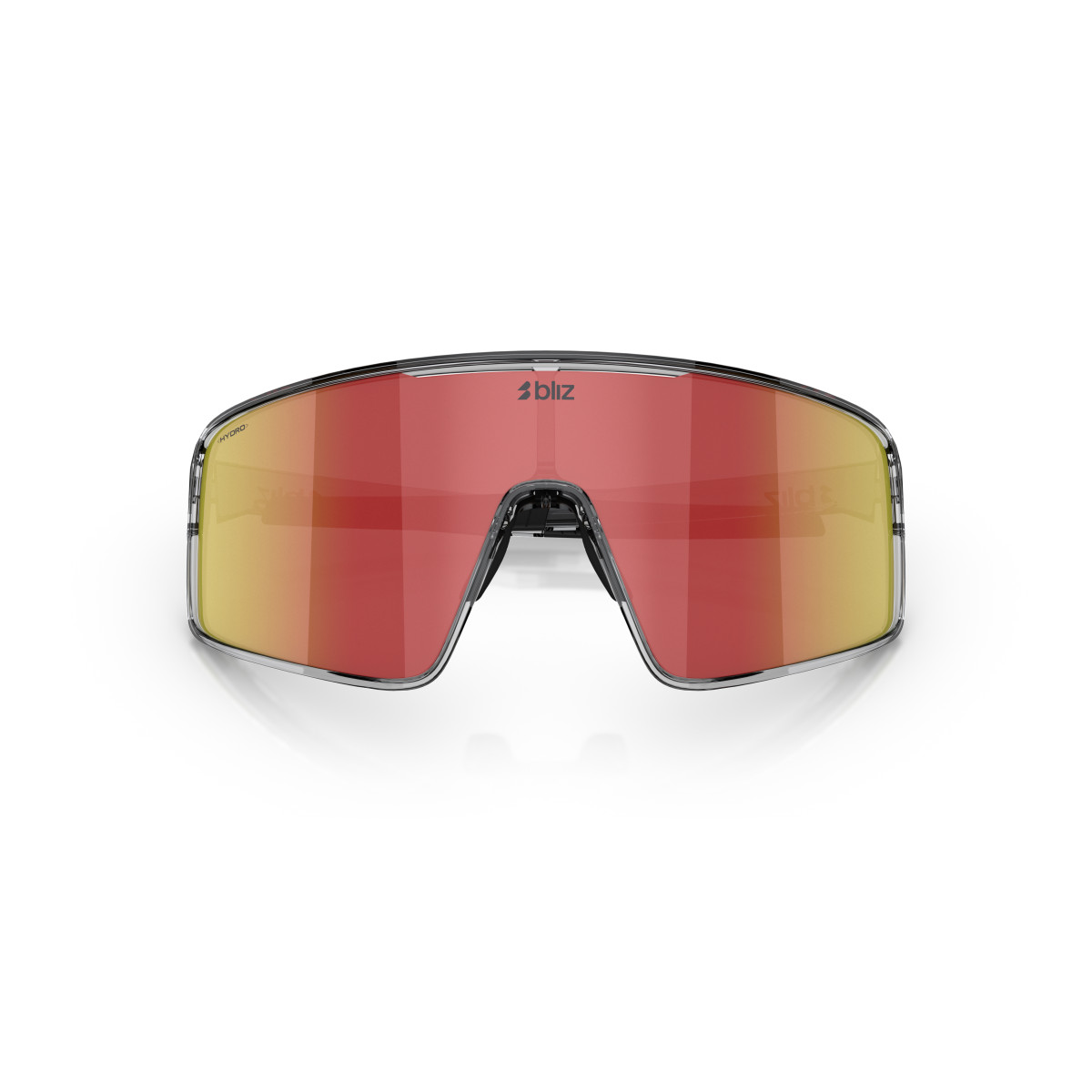 BLIZ P001 Sunglasses | Transparent Dark Grey - Red