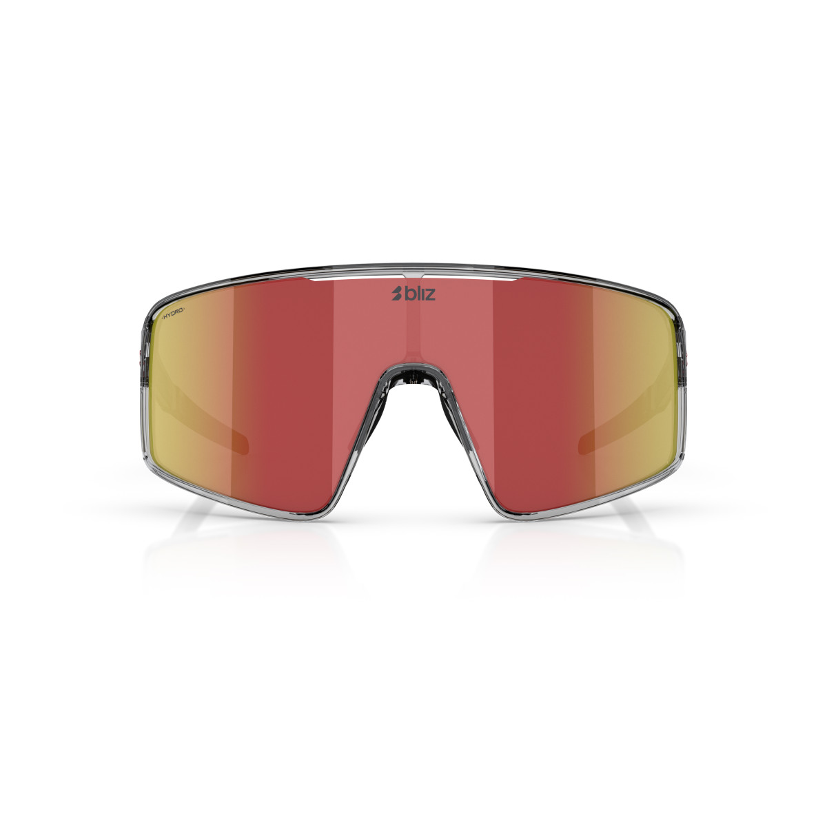 BLIZ P001 Sunglasses | Transparent Dark Grey - Red