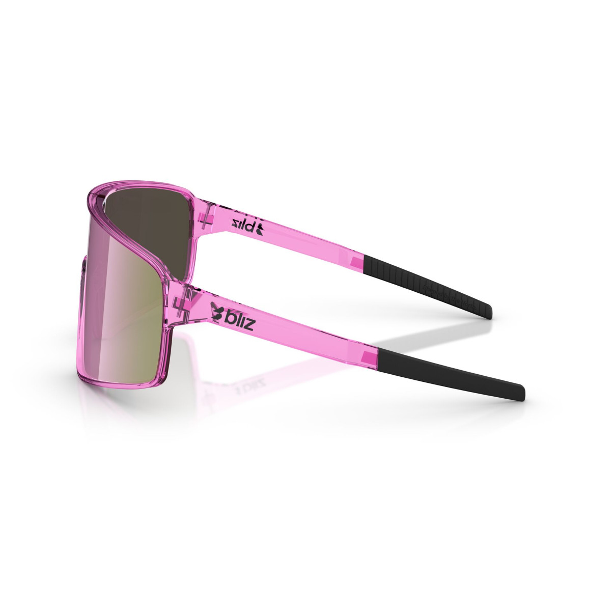 BLIZ P001 Small päikeseprillid | Transparent Pink - Brown Rose Multicolour