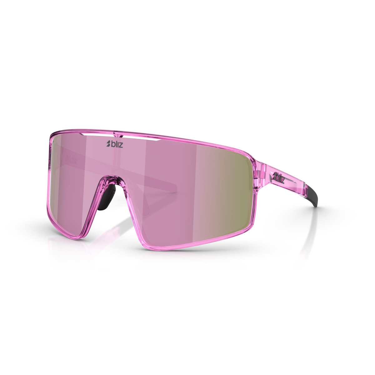 BLIZ P001 Small päikeseprillid | Transparent Pink - Brown Rose Multicolour