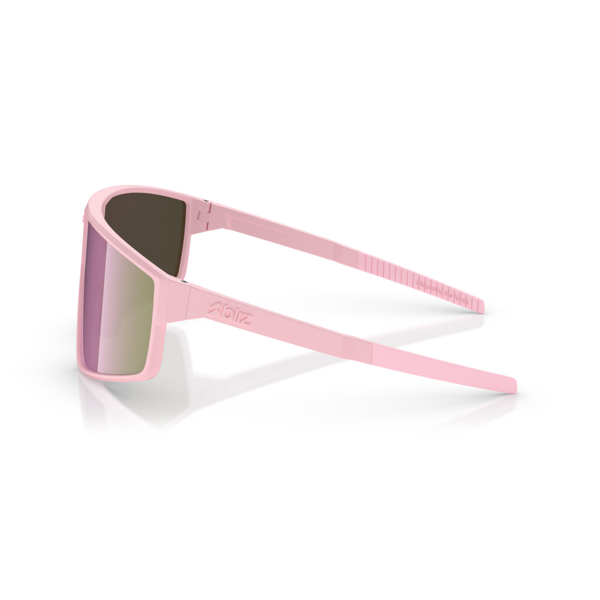 BLIZ P002 Small saulesbrilles | Matt Powder Pink - Brown Rose Multicolour