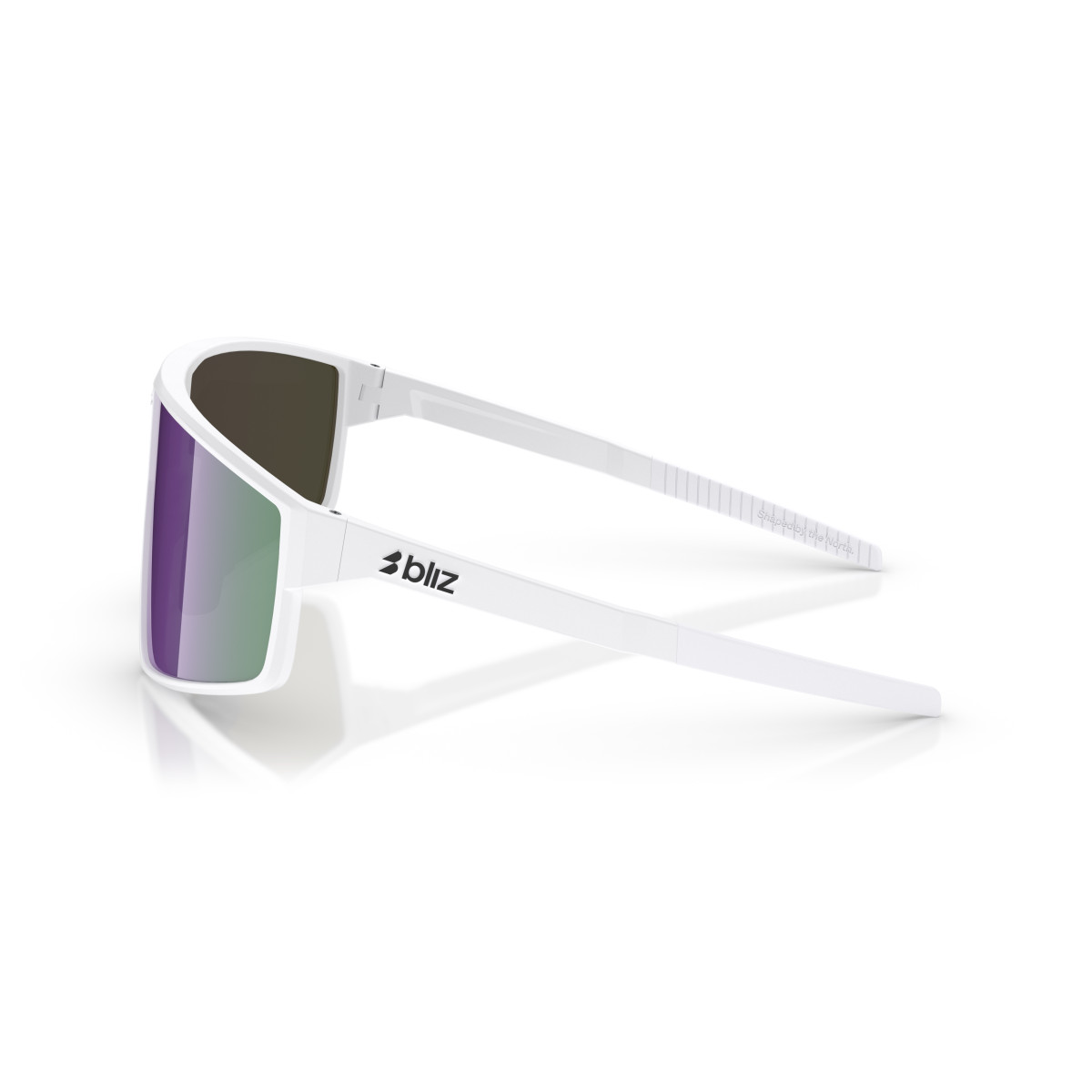 BLIZ P002 Small päikeseprillid | Matte White - Brown Purple Multicolour