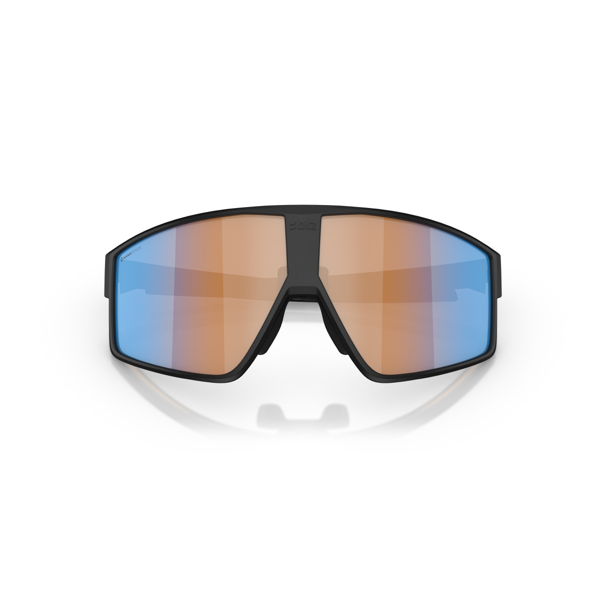 BLIZ P002 päikeseprillid | Nano Optics - Nordic Light | Matte Black - Coral Orange Blue