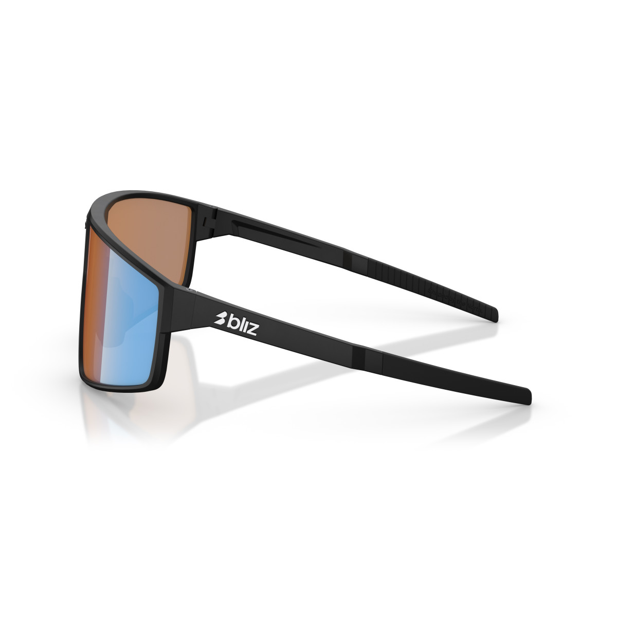 BLIZ P002 päikeseprillid | Nano Optics - Nordic Light | Matte Black - Coral Orange Blue
