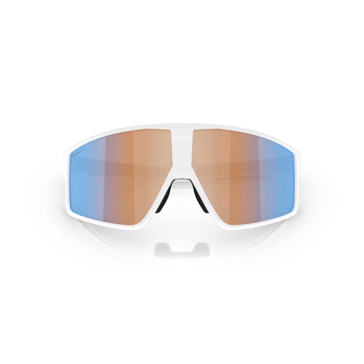 BLIZ P002 Small päikeseprillid | Nano Optics - Nordic Light | Matte Black - Coral Orange Blue