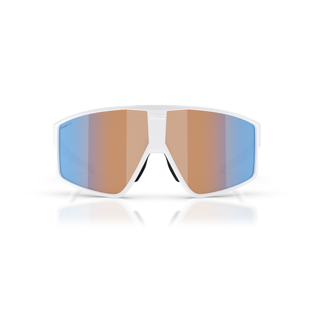 BLIZ P002 Small päikeseprillid | Nano Optics - Nordic Light | Matte Black - Coral Orange Blue