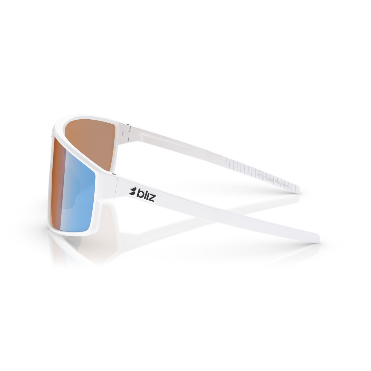 BLIZ P002 Small päikeseprillid | Nano Optics - Nordic Light | Matte Black - Coral Orange Blue