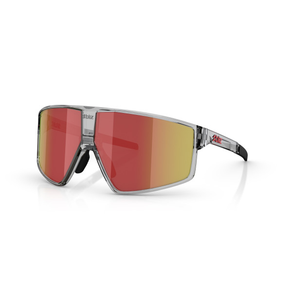 BLIZ P002 päikeseprillid | Transparent Dark Grey - Red