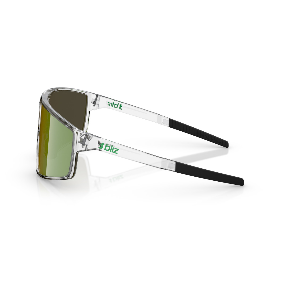BLIZ P002 päikeseprillid | Transparent White - Green