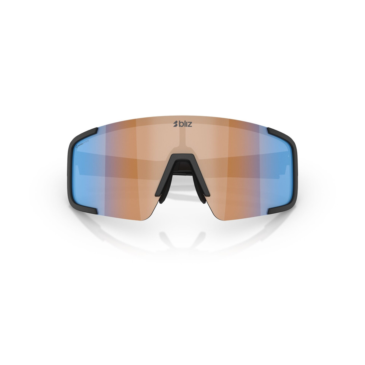 BLIZ P003 Small päikeseprillid | Nano Optics - Nordic Light | Matte Black - Coral - Orange Mirror Blue
