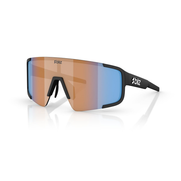 BLIZ P003 Small päikeseprillid | Nano Optics - Nordic Light | Matte Black - Coral - Orange Mirror Blue