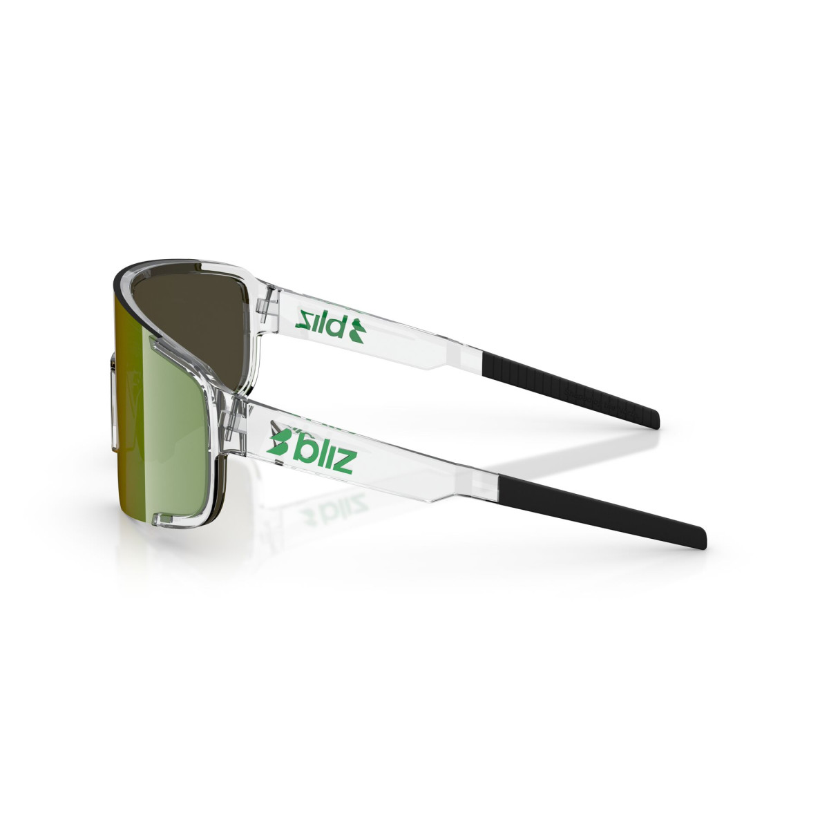 BLIZ P003 päikeseprillid | Transparent White - Green