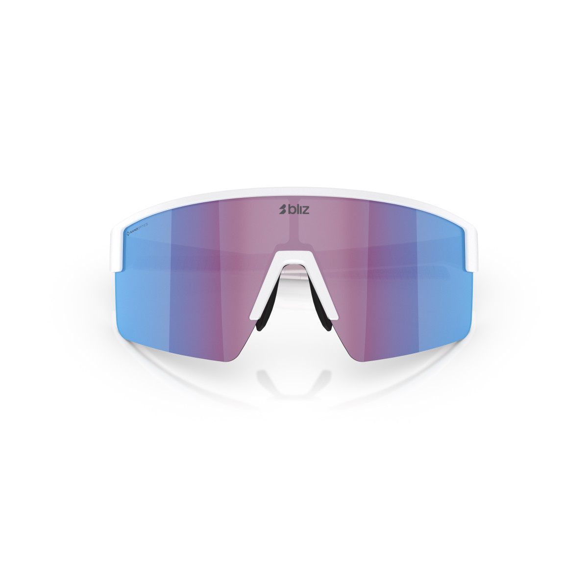 BLIZ P004 päikeseprillid | Nano Optics - Nordic Light | Matte White - Rose Violet Mirror Blue