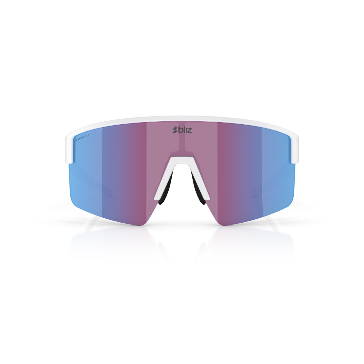 BLIZ P004 päikeseprillid | Nano Optics - Nordic Light | Matte White - Rose Violet Mirror Blue