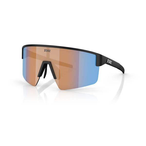 BLIZ P004 Small päikeseprillid | Nano Optics - Nordic Light | Matte Black - Coral - Orange Mirror Blue
