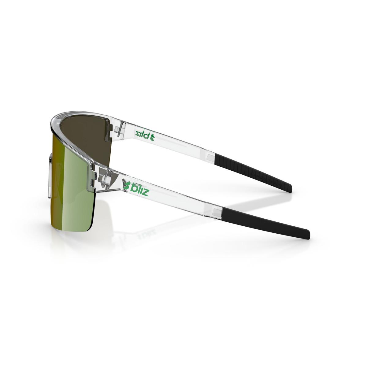 BLIZ P004 päikeseprillid | Transparent White - Green