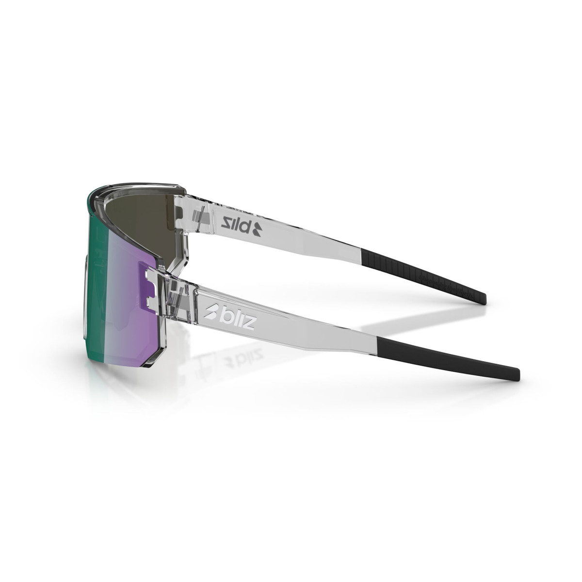 BLIZ P005 saulesbrilles | Crystal Black - Green Multicolour
