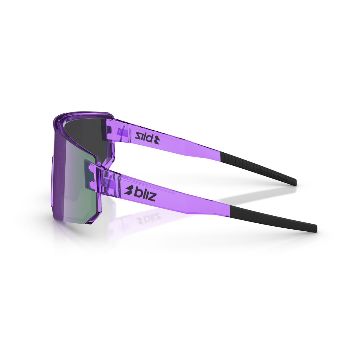BLIZ P005 päikeseprillid | Transparent Purple - Smoke Purple Mirror