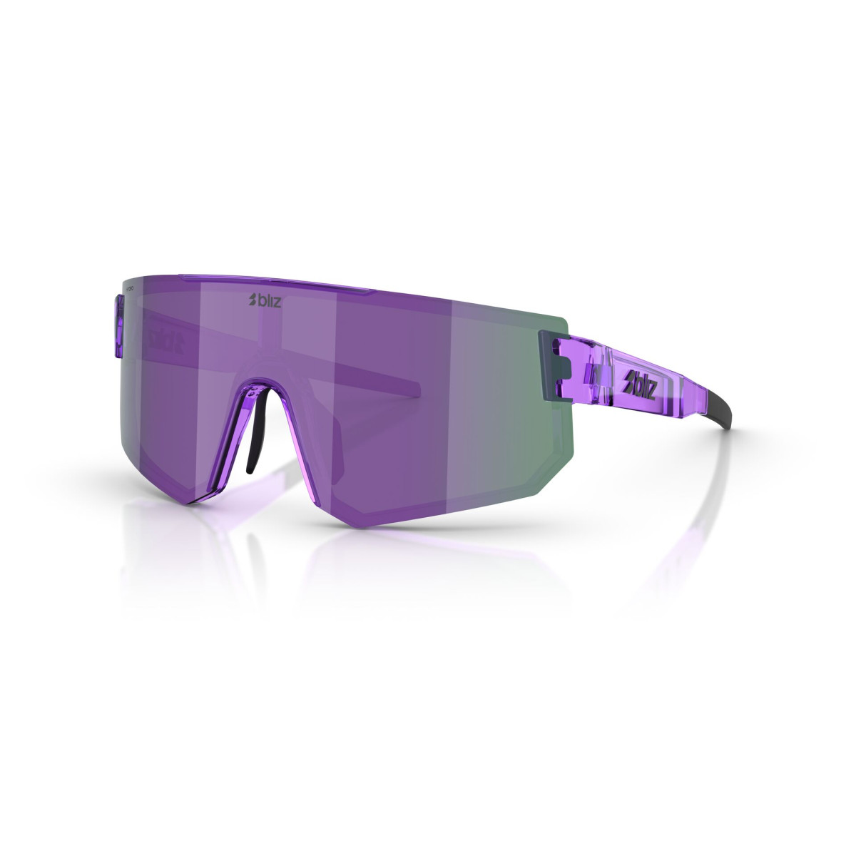 BLIZ P005 päikeseprillid | Transparent Purple - Smoke Purple Mirror
