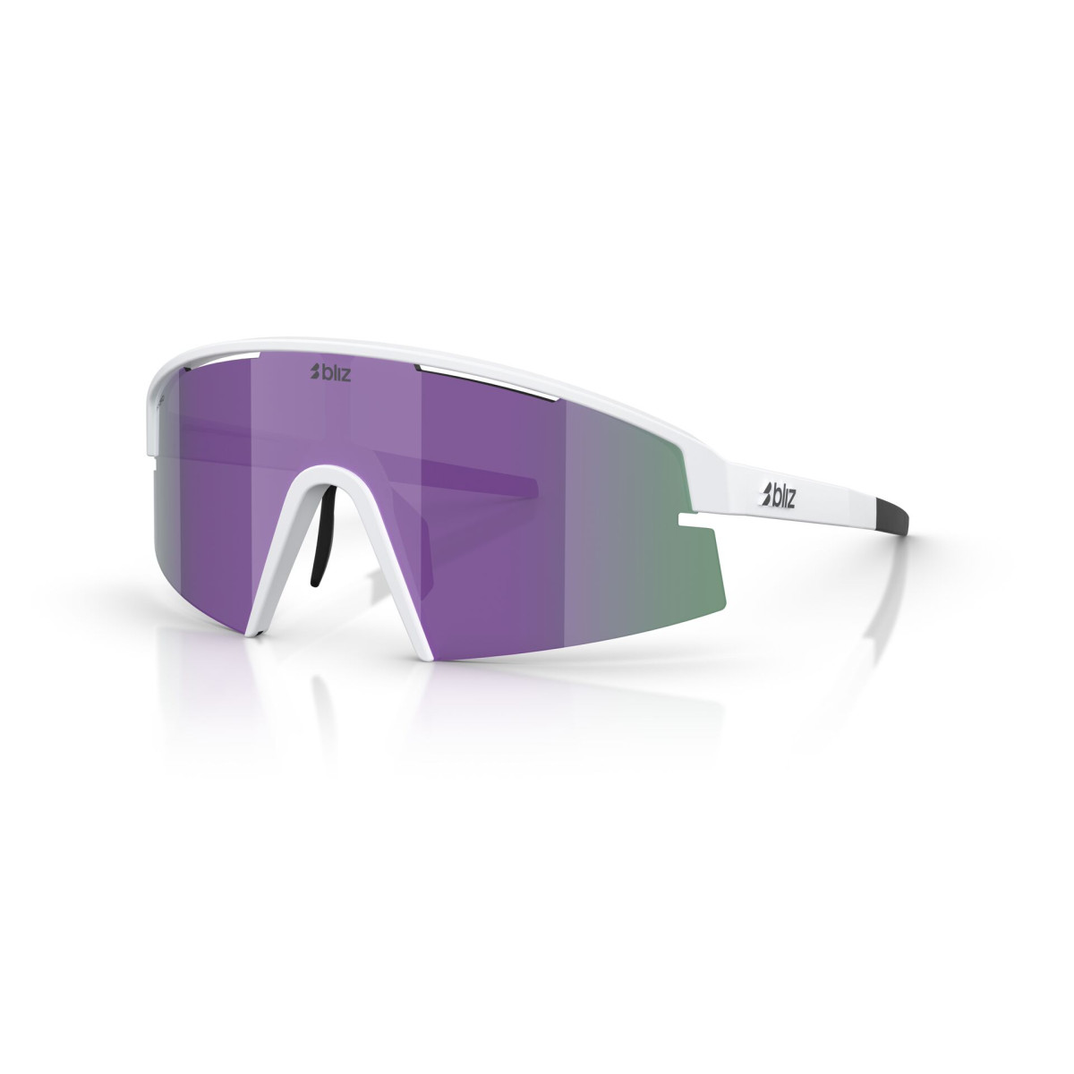 BLIZ P006 Small päikeseprillid | Matte White - Smoke Purple Mirror