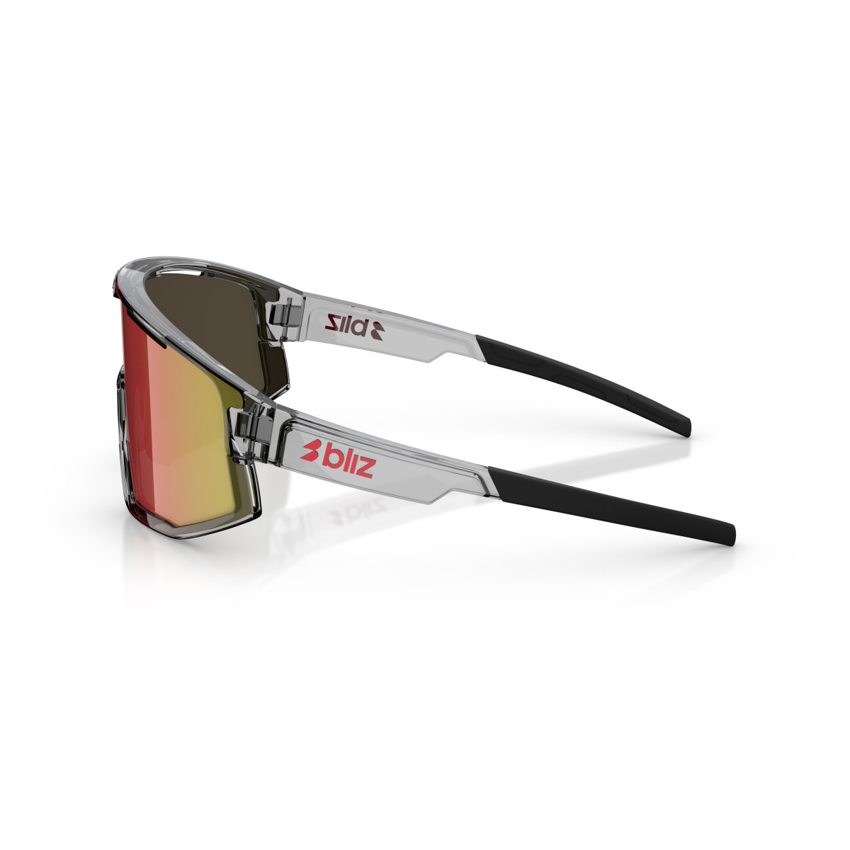 BLIZ Vision saulesbrilles | Transparent Dark Grey - Red
