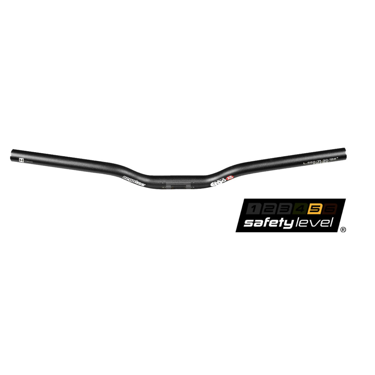 Ergotec Ergo Series stūre | Ø 31.8 | 30mm Rise | Safety Level 5 | Black