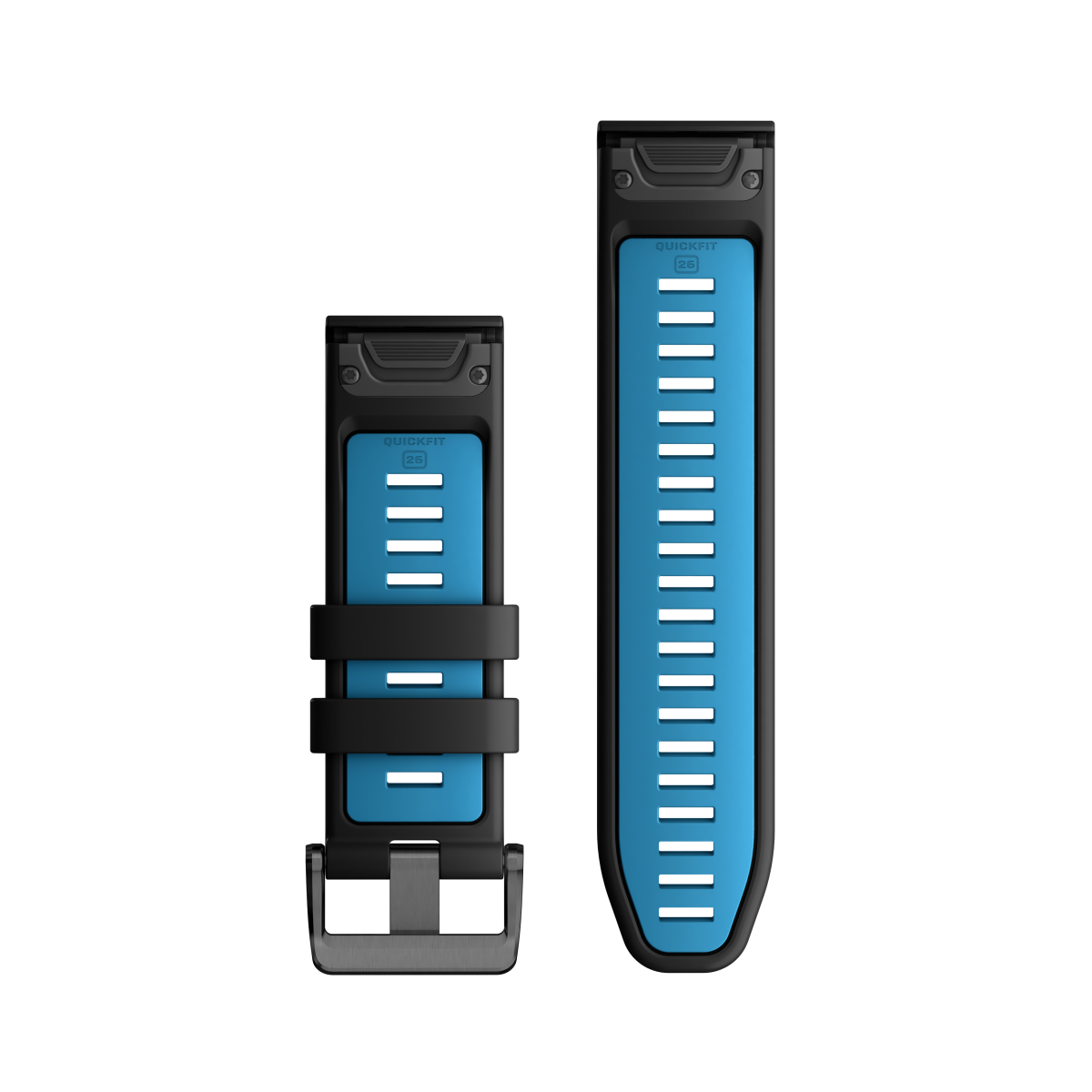 Garmin QuickFit® 26 Silikoonist kellarihm | Must - Cirrus Blue