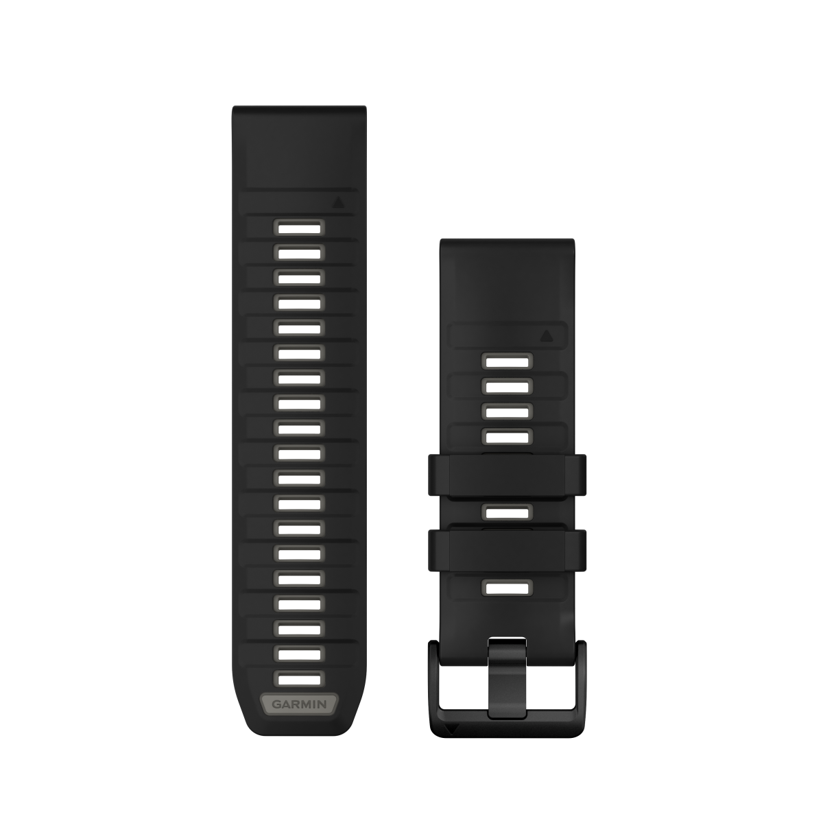 Garmin QuickFit® 26 Silicone Watch Band | Black - Pebble Gray