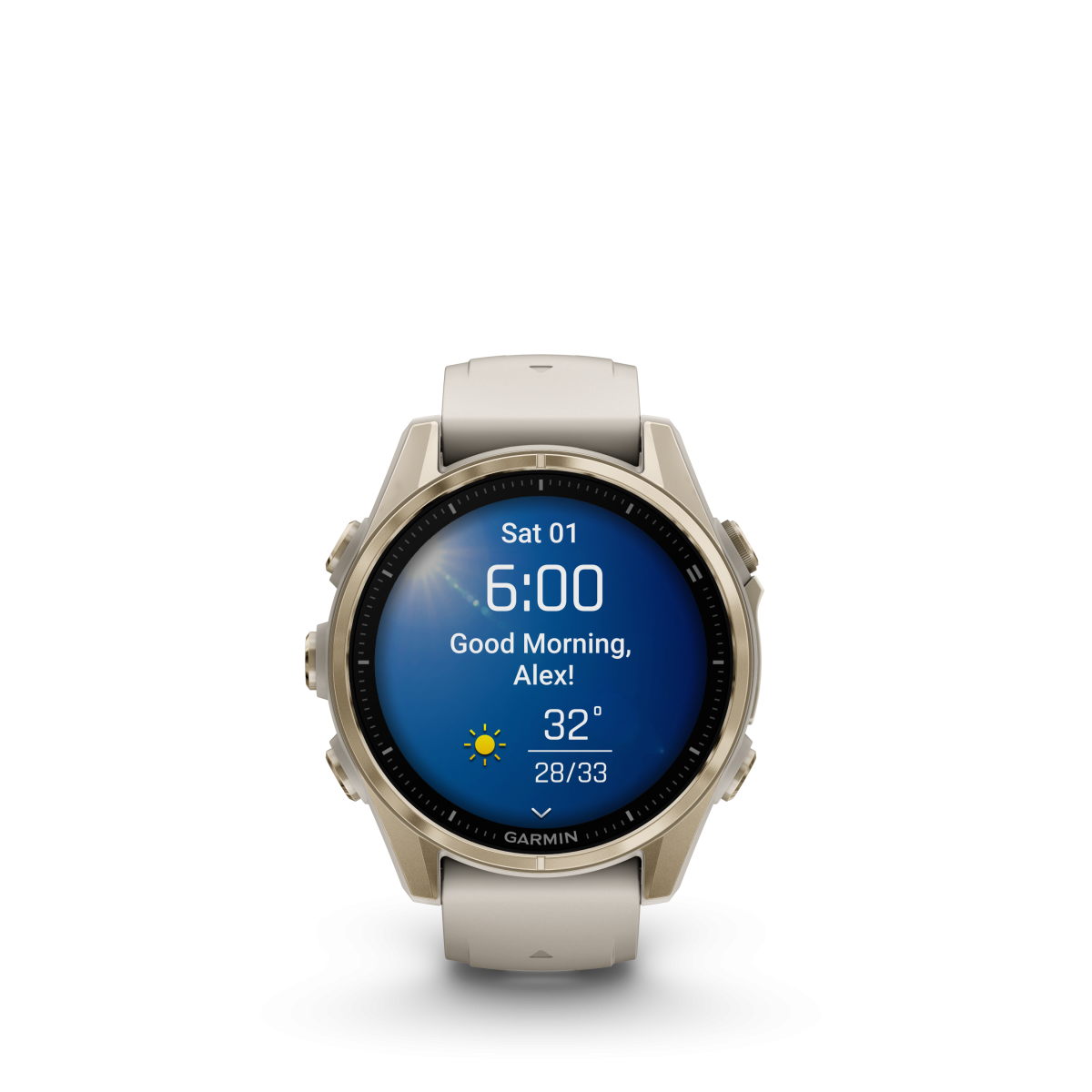 Garmin fēnix® 8 Amoled Titanium - Sapphire viedpulkstenis | 43 mm | Zelts - Smilšakmens