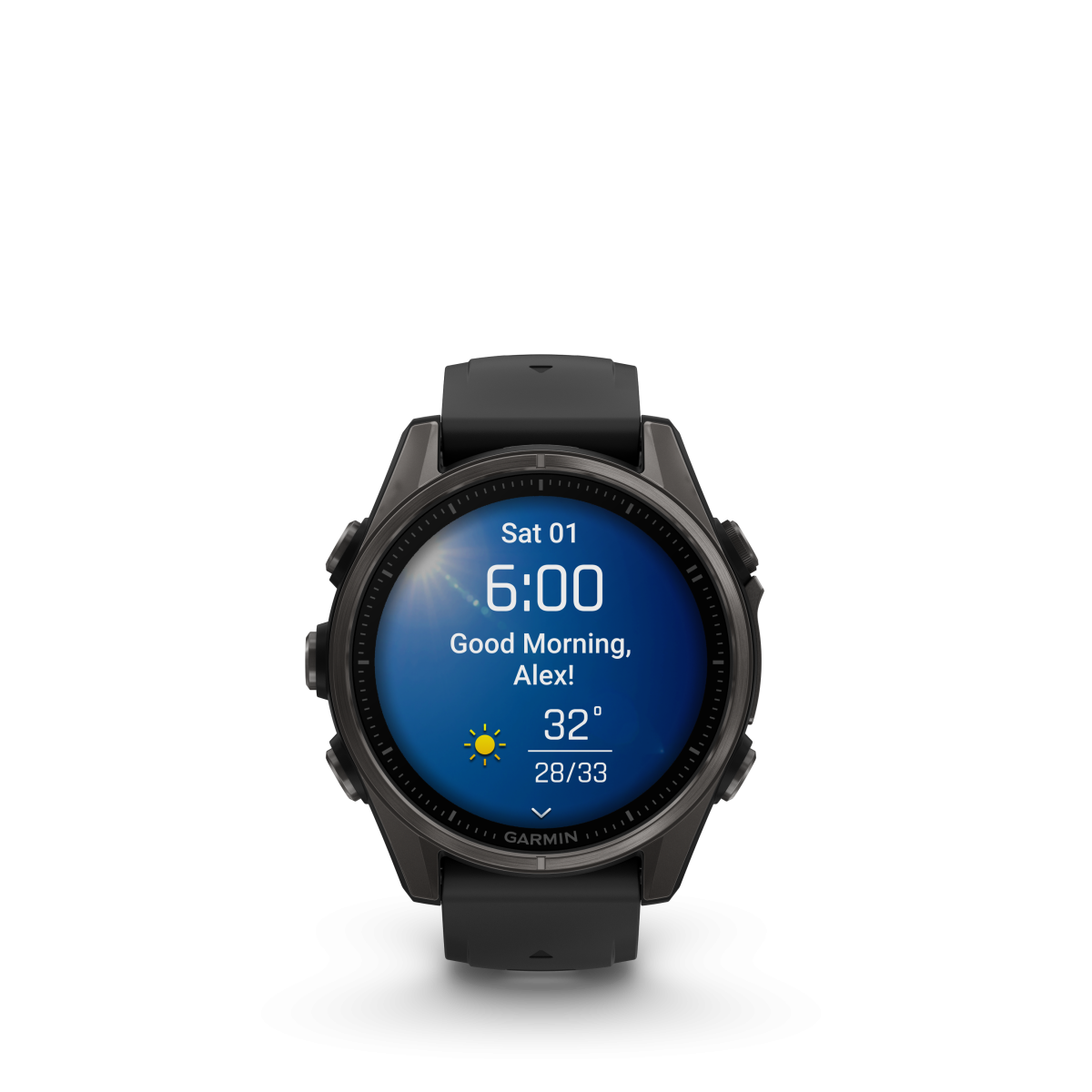 Garmin fēnix® 8 Amoled Titanium - Safīra viedpulkstenis | 43 mm | Oglekļa pelēks - melns
