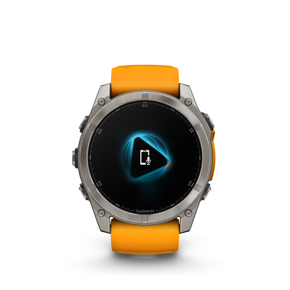 Garmin fēnix® 8 Amoled Titanium - Sapphire viedpulkstenis | 51 mm | Titāns - Spark Orange