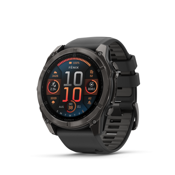 Garmin fēnix® 8 Amoled Titanium - Sapphire nutikell | 51 mm | Carbon Gray - Must Garmin fēnix® 8 Amoled Titanium - Sapphire nutikell | 51 mm | Carbon Gray - Must