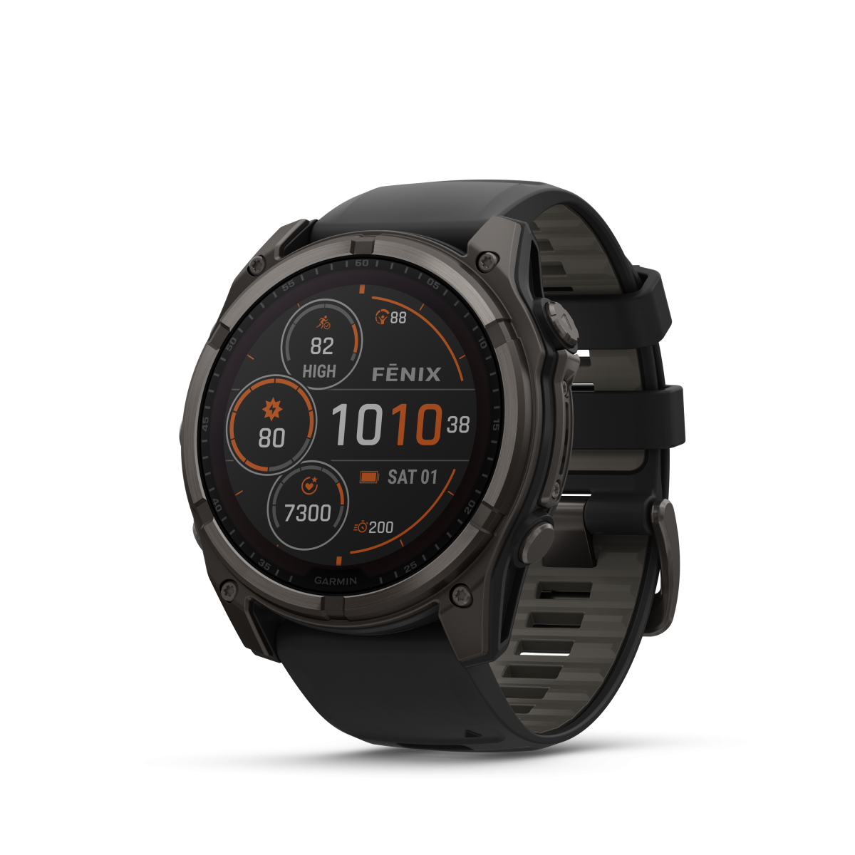 Garmin fēnix® 8 Solar Titanium - Safīra viedpulkstenis | 51 mm | Oglekļa pelēks - melns