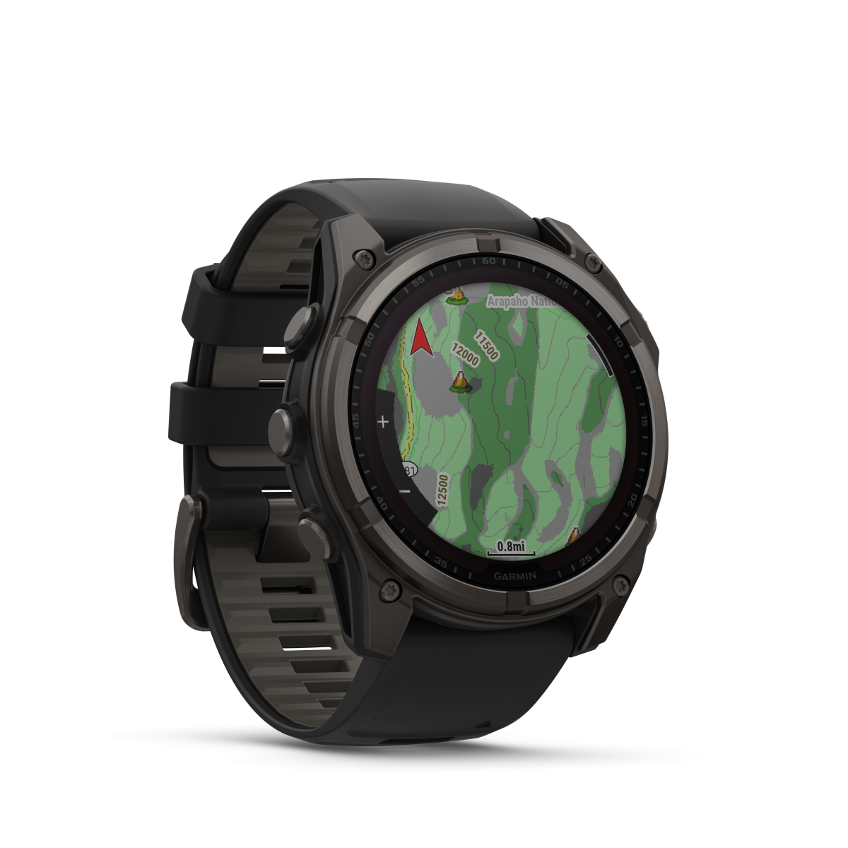 Garmin fēnix® 8 Solar Titanium - Safīra viedpulkstenis | 51 mm | Oglekļa pelēks - melns