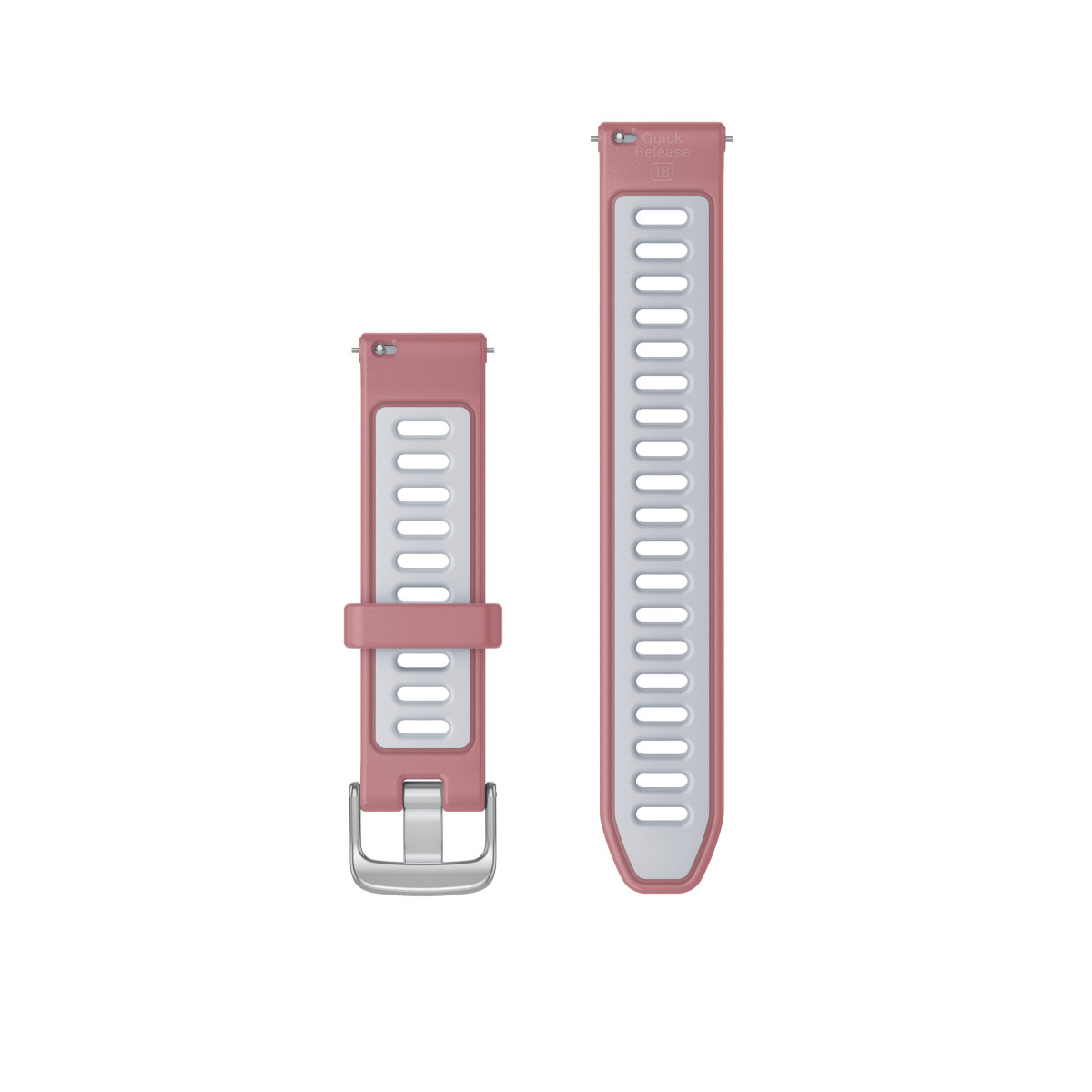 Garmin Quick Release 18 Silikoonist kellarihm | Pink - Whitestone - Silver