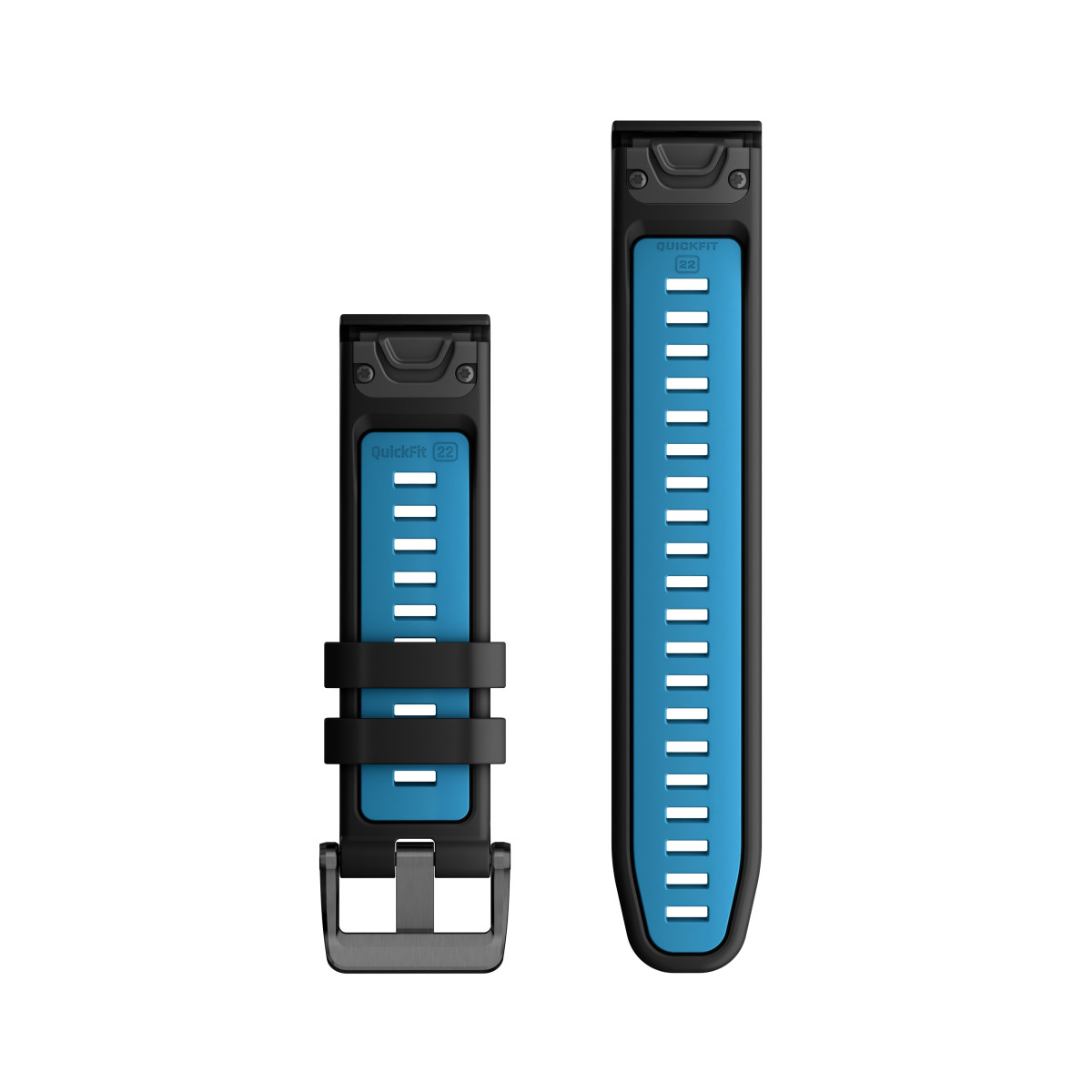 Garmin QuickFit® 22 Silikoonist kellarihm | Black - Cirrus Blue