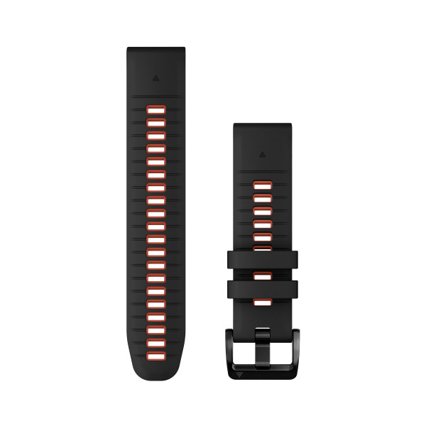 Garmin QuickFit® 22 Silikoonist kellarihm | Black - Flame Red