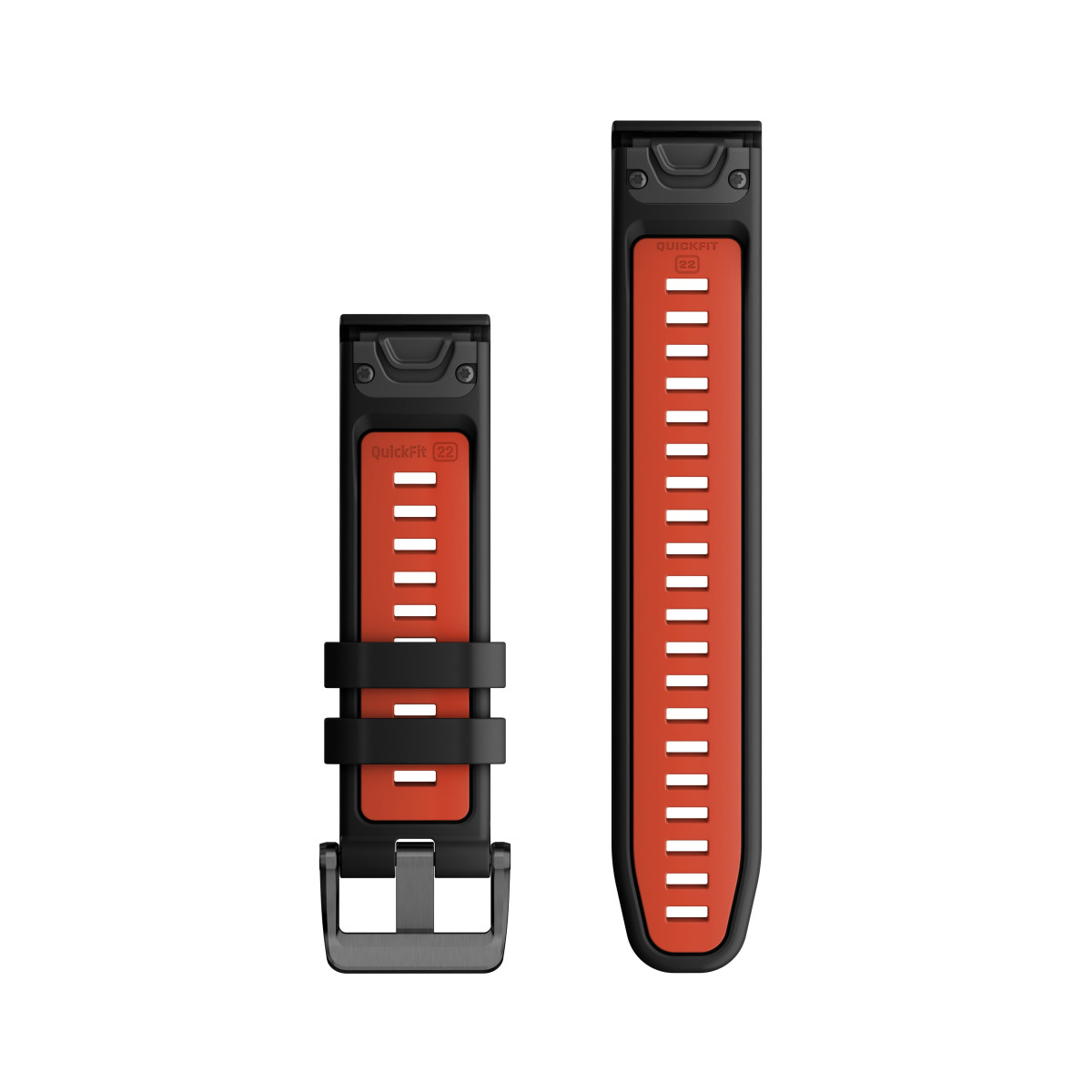 Garmin QuickFit® 22 Silikoonist kellarihm | Black - Flame Red
